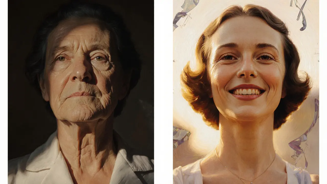 Диptyх: до и после жидкой подтяжки лица, естественное омоложение без хирургии.