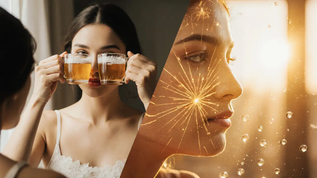 Сравнение утренней отечности и состояния после охлаждения и массажа.