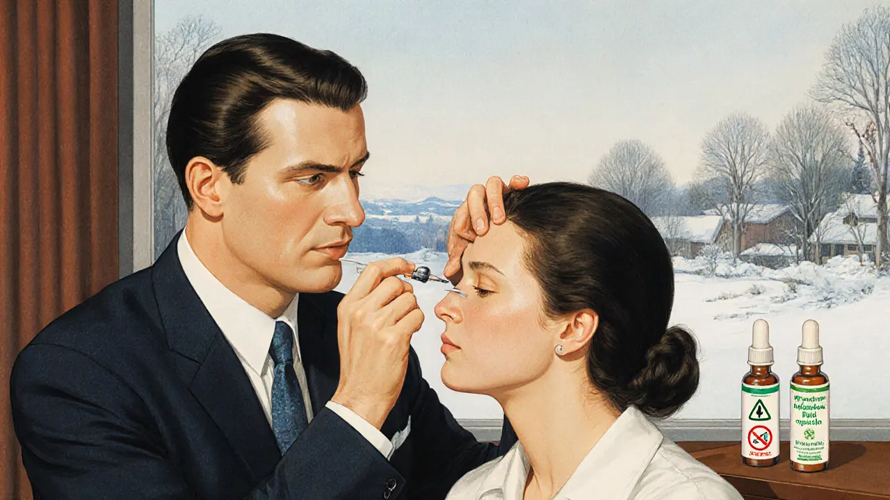 Дерматолог делает микропрививку, рядом — две флаконы: безопасные и опасные компоненты.