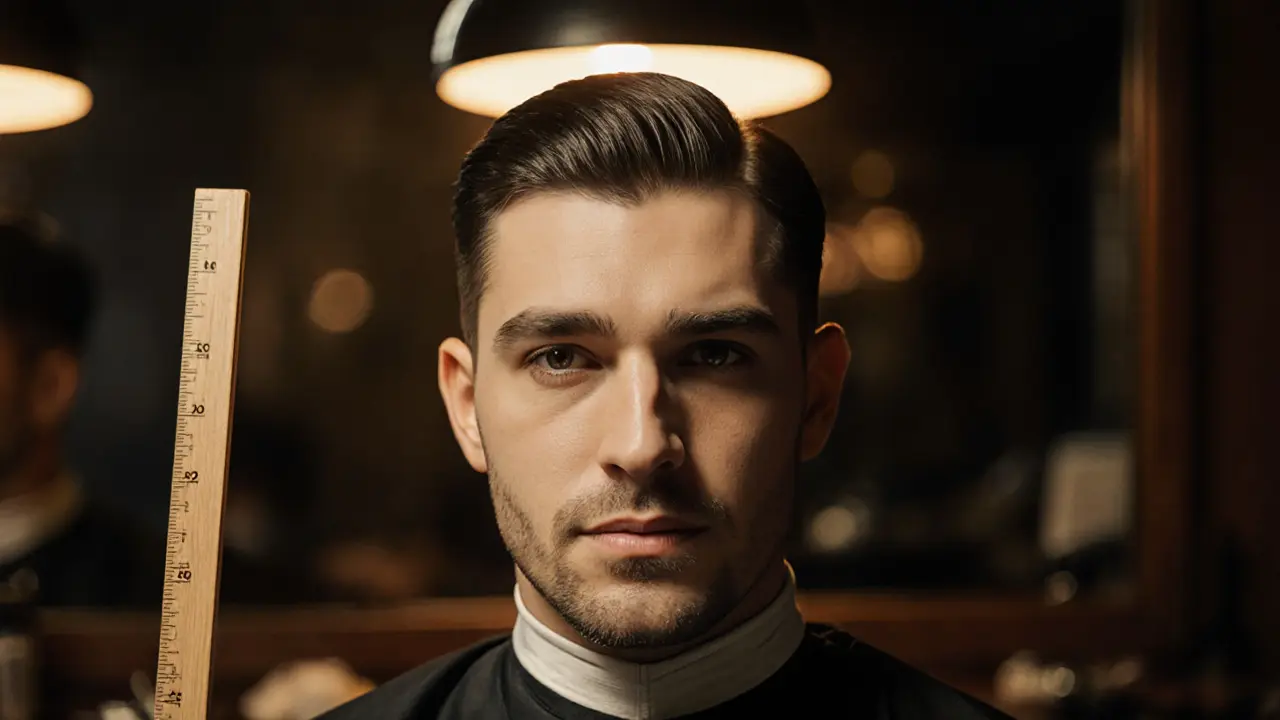 Мужчина с квадратным лицом и мягкими округлыми бровями, сидящий в барбершопе при тёплом свете.