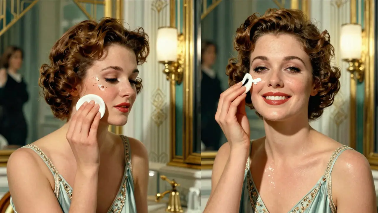 Сравнение: мицеллярная вода не снимает тушь, а гидрофильное масло — легко удаляет её.