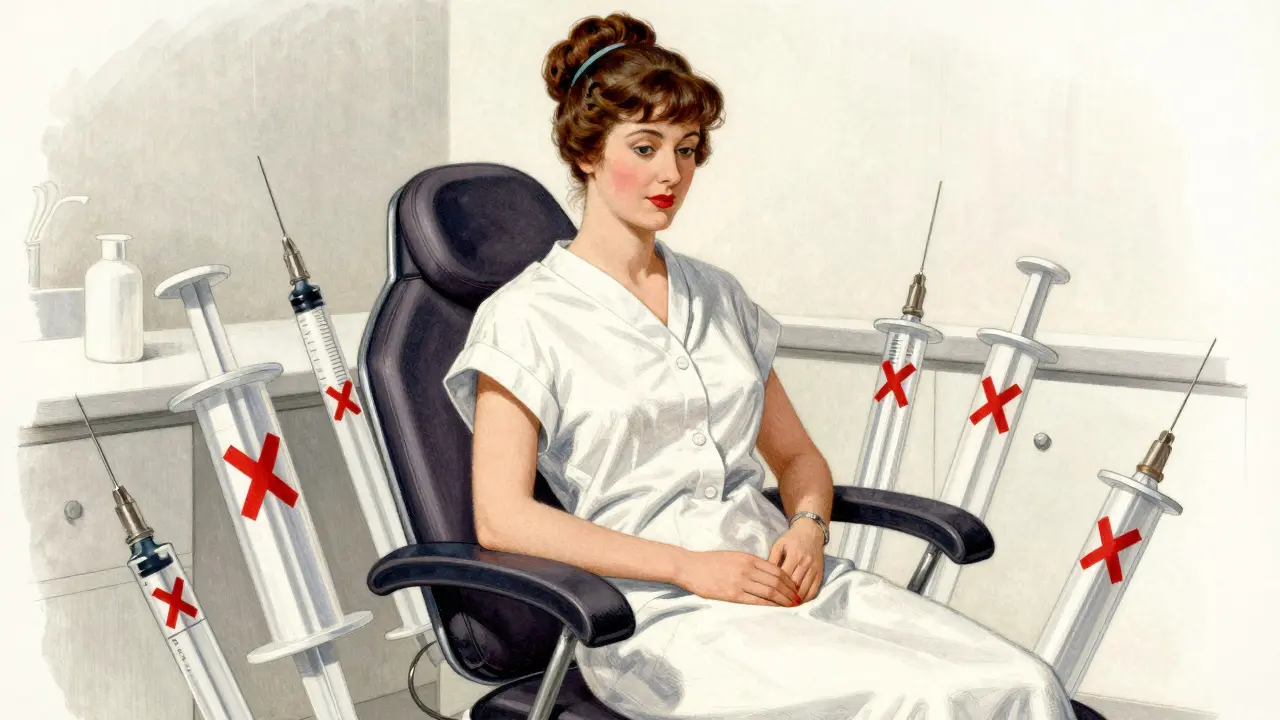 Запрещенные инъекции в клинике с символами X