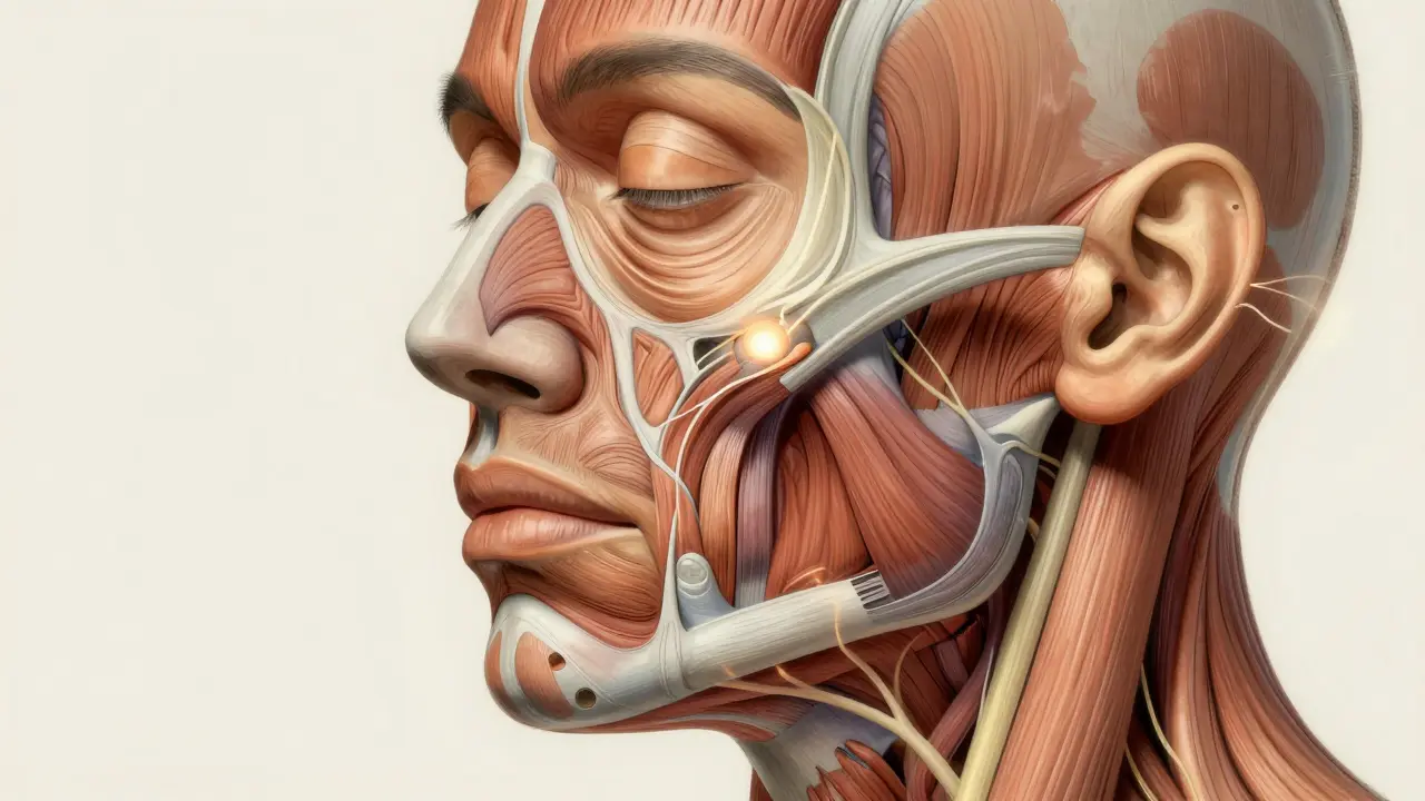Иллюстрация процесса расслабления мимических мышц лица