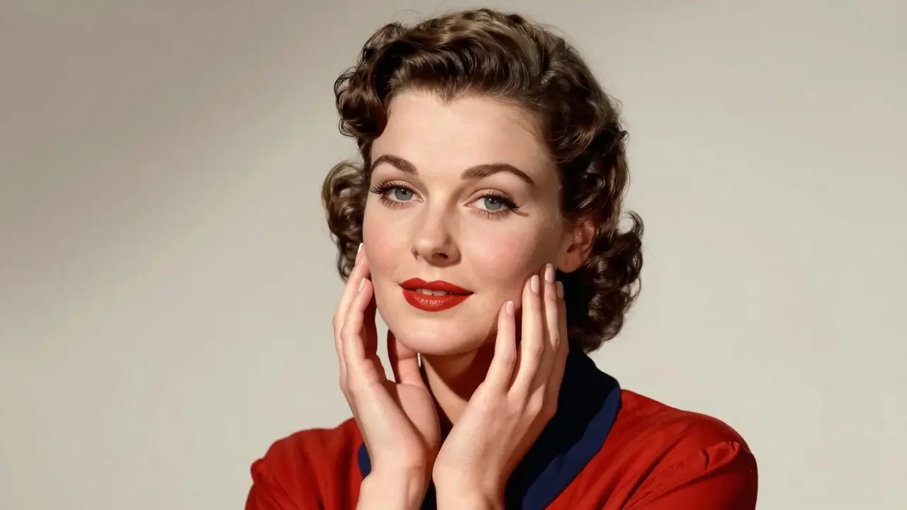 Портрет женщины с сияющим лицом в стиле ретро-иллюстрации