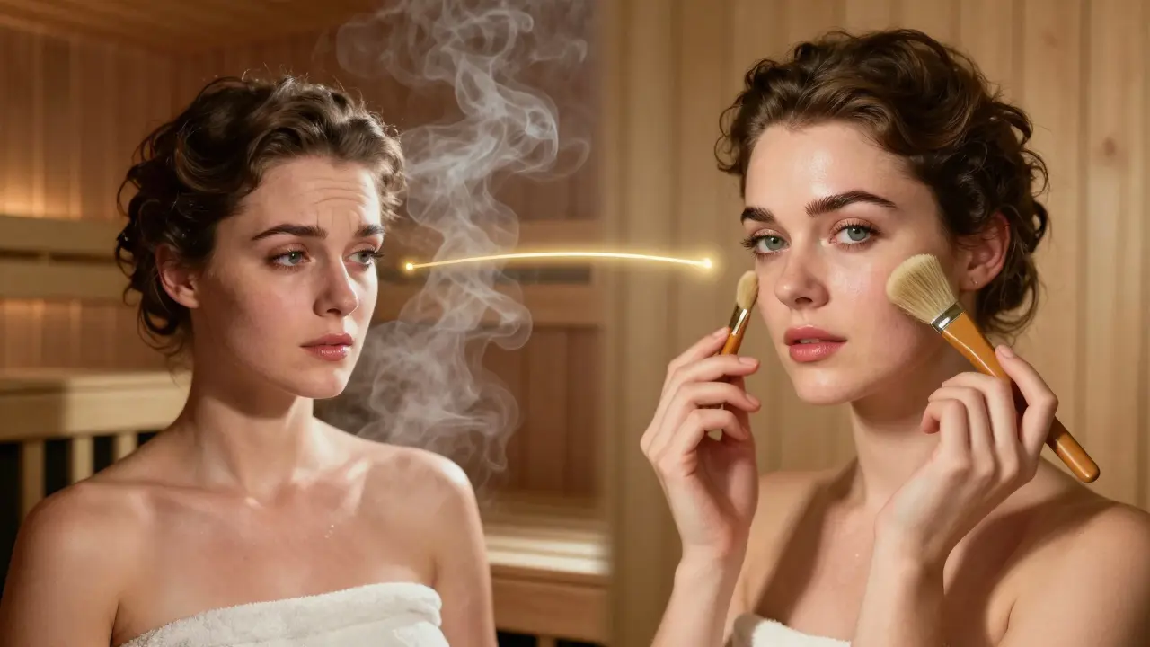 Сравнение: испорченные брови в парной и идеальные — после правильного ухода с маслом.