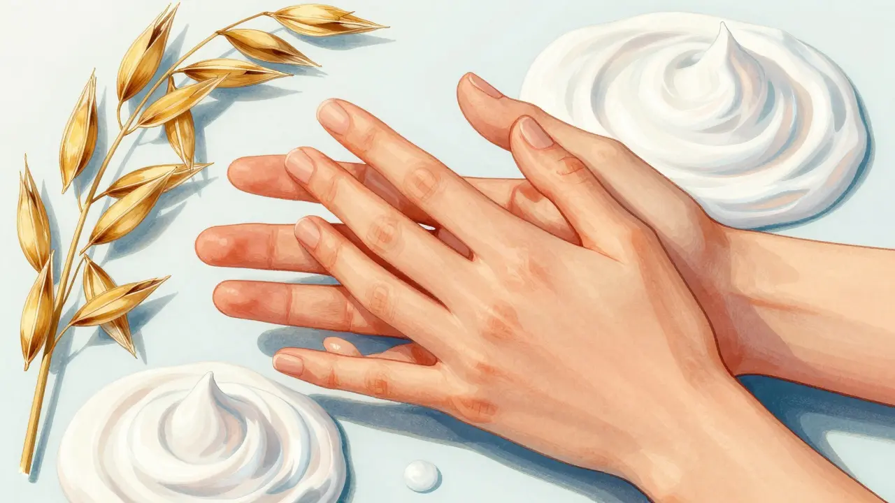 Защитные ингредиенты овса и крема восстанавливают кожу