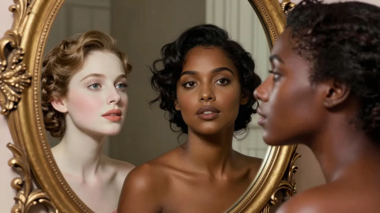 Три женщины с разными типами кожи и подходящими оттенками нюда