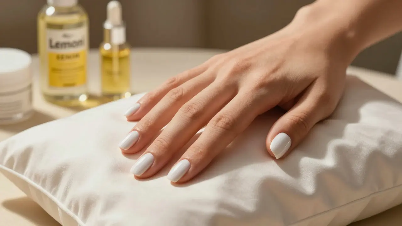 Идеально белые ногти после профессионального ухода